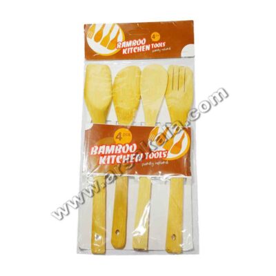 ست کفگیر چوبی چهارتایی