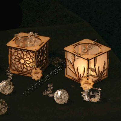 جا شمعی چوبی