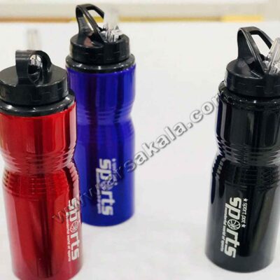 قمقمه اسپرت فلزی نی دار