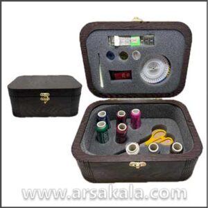 جعبه نخ سوزن چوبی
