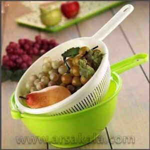 آبکش و لگن دسته دار آبتین