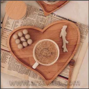 سینی پذیرایی قلبی طرح بامبو