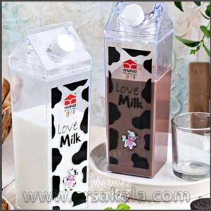 بطری آبمیوه و شیر مکعبی