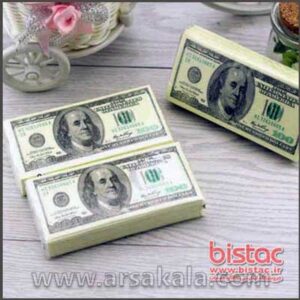 پکیج 15 عددی دستمال سفره طرح دلار و یورو