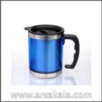 ماگ دوجداره بدنه استیل رنگی