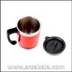 ماگ دوجداره بدنه استیل رنگی