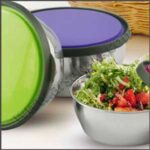 ظرف استیل درب دار 3 عددی
