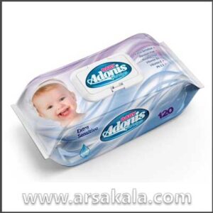 دستمال مرطوب کودک آدونیس 120 عددی