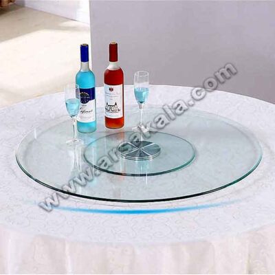 سینی گردان شیشه ای بزرگ