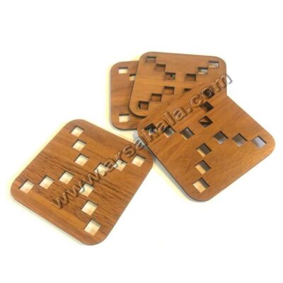 جعبه دستمال و شلف پذیرایی چوبی