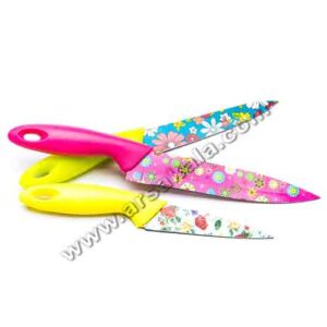 ست چاقو سرامیکی گلدار