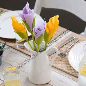 نگهدارنده دستمال سفره طرح گل 4 عددی (اصلی)