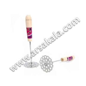 پوره کن سیب زمینی فلزی دسته چوبی