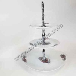 ظرف شیرینی خوری سه طبقه چینی