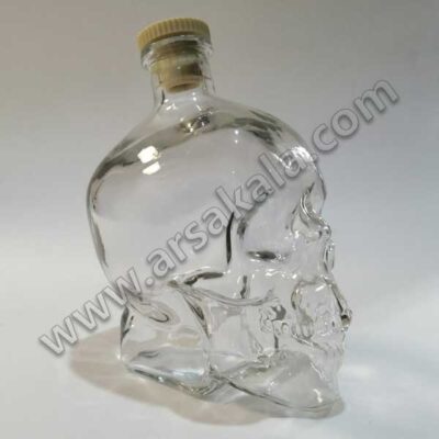 بطری جمجمه ای با درب سیلیکونی