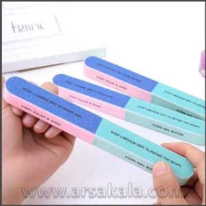 سوهان ناخن و پولیش رنگی 7 طرفه