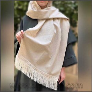 شال لینن کتان ریشه دار
