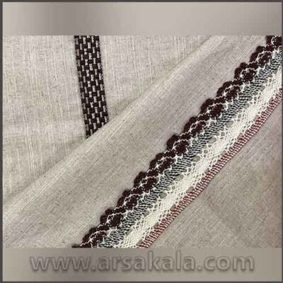 شال لینن کتان نوار دوزی