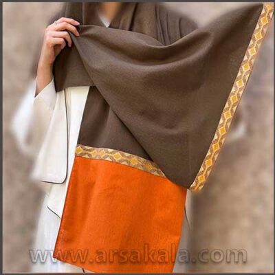 شال لینن نخی دو رنگ