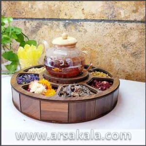 شلف پذیرایی چوبی وارمر دار گرد