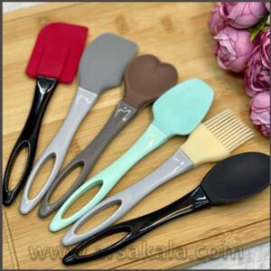 لیسک و فرچه سیلیکونی رنگی 6 عددی