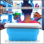 ظرف سیلیکونی درب دار تاشو