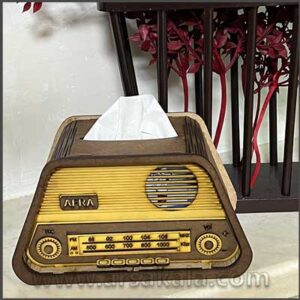 جا دستمال کاغذی طرح رادیو کلاسیک