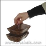 کاسه گلبرگ 3 عددی گیاهی طرح چوب fresh keeps
