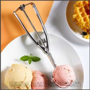 اسکوپ بستنی فلزی و دسته فنر دار