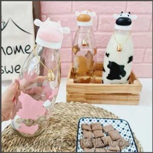 بطری شیر شیشه ای طرح گاو MILKA