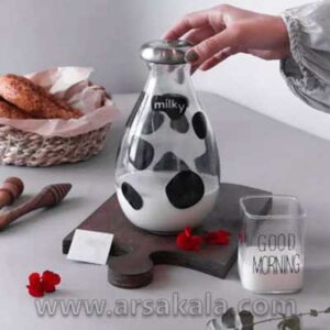 بطری شیر شیشه ای طرح گاو MILKA
