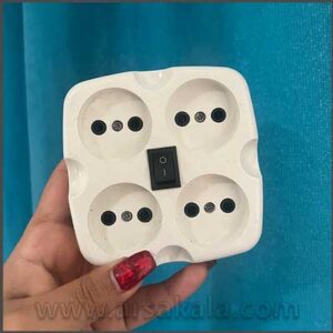 4 راهی برق دیواری کلید دار