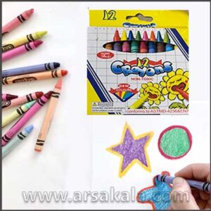 مداد شمعی 12 رنگ CRAYON