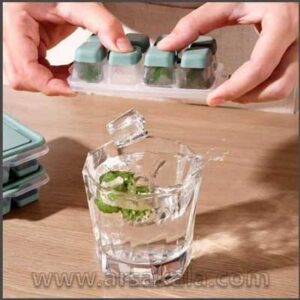 قالب یخ کف سیلیکون درب دار