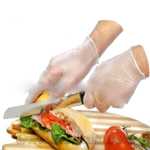 دستکش لاتکس شفاف 10 عددی