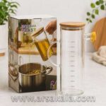 پارچ اکرولیک مدرج 1 لیتری با درب چوبی و دسته