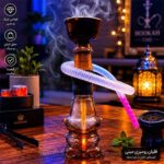 قلیان شیشه‌ای مینی مدل خرسی