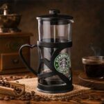 قهوه ساز دستی و چای ساز شیشه ای با فیلتر استیل