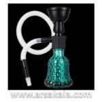 قلیان مینی شیشه‌ای طرح حبابی با شلنگ