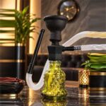 قلیان مینی شیشه‌ای طرح حبابی با شلنگ